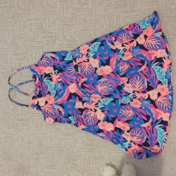 Cat & Jack tropical cross back dress girls size large 10/12 - Picture 5 of 6